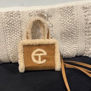 Telfar Ugg Brown Shearling Mini Bag